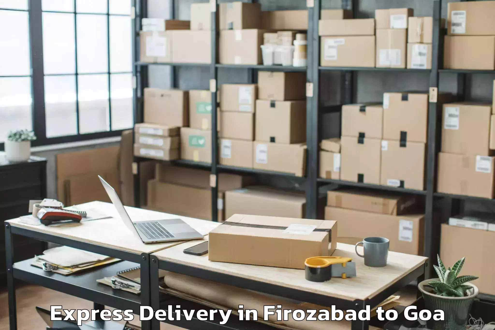 Book Firozabad to Aldona Express Delivery